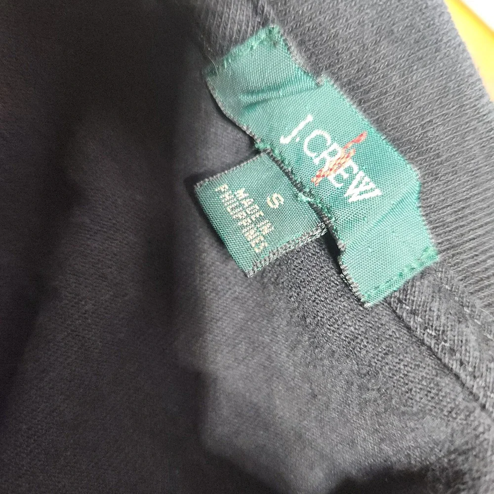 J. Crew Long Sleeve T-Shirt Mens Small Black Pocket Cotton Crew Neck Solid